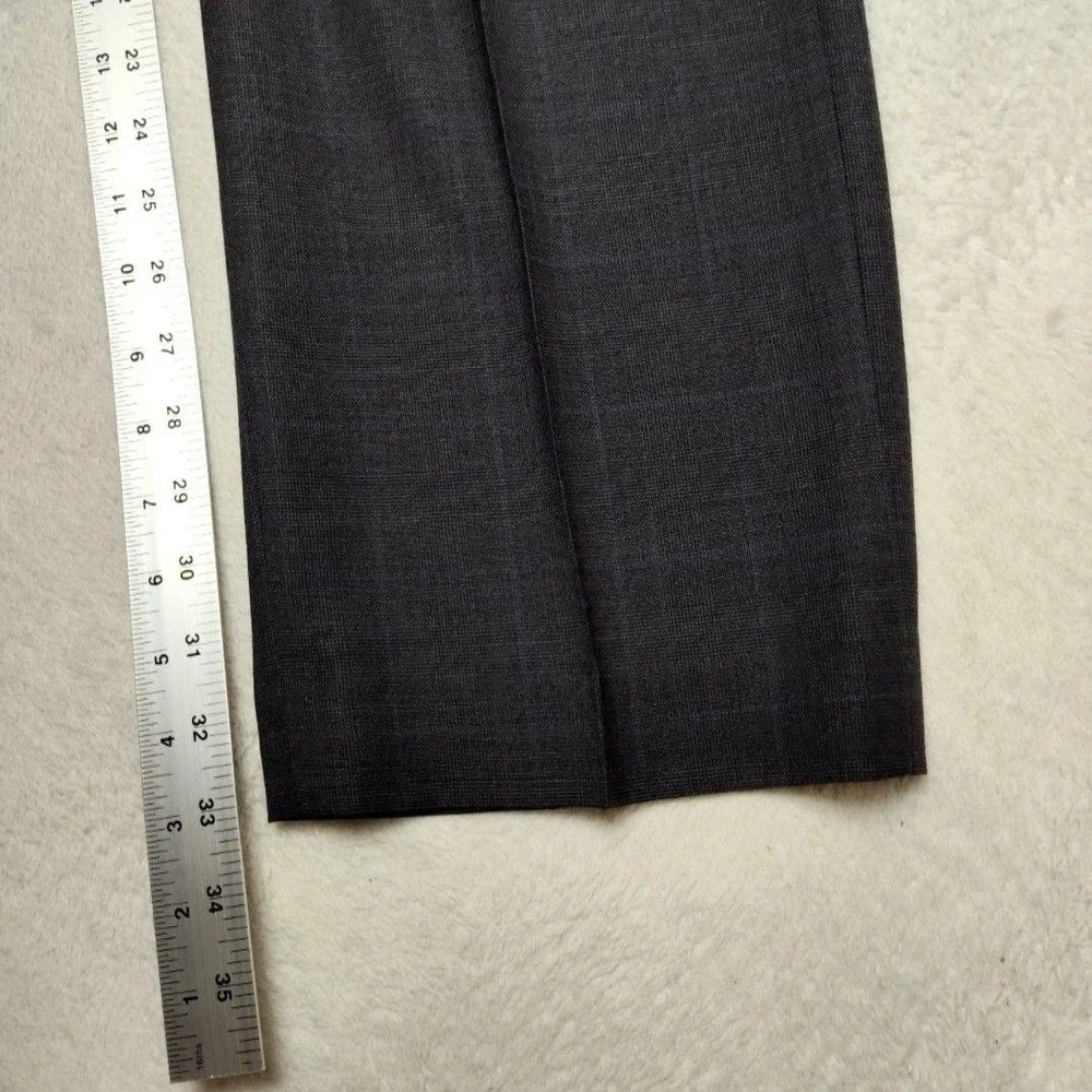Banana Republic Pants Mens 34x34 Gray Plaid Wool Trabaldo Togna‎ Slim